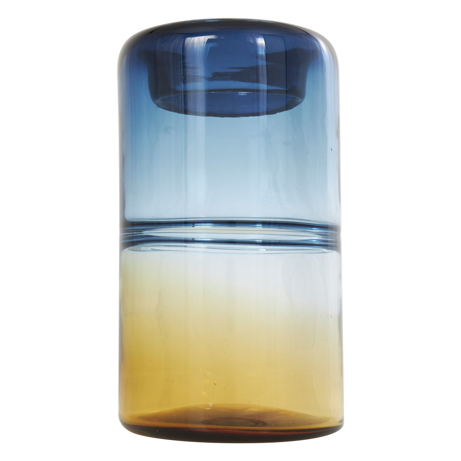 Versailles Handmade Glass Table Vase, 11.15" H x 6.3" W x 6.3" D