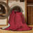 Machine Washable Solid Red Area Rug-1243076267