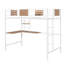 Twin Metal Loft Bed With Desk And Shelve,Black-1077451927