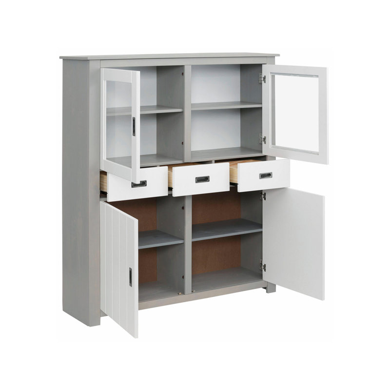 Mahone 122cm Sideboard, White/Grey