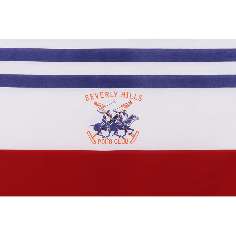 Ensemble de housse de couette 100% coton Sweetwood rouge / bleu / orange, Housse de couette double + 2 taies d'oreiller 31 p
