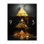 «Ascendant Abundance Retro Gold I», peinture abstraite d'horloges murales-806694823