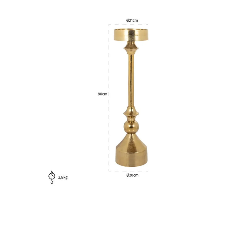 Candle Holder 31'' H Aluminum Tabletop Candlestick
