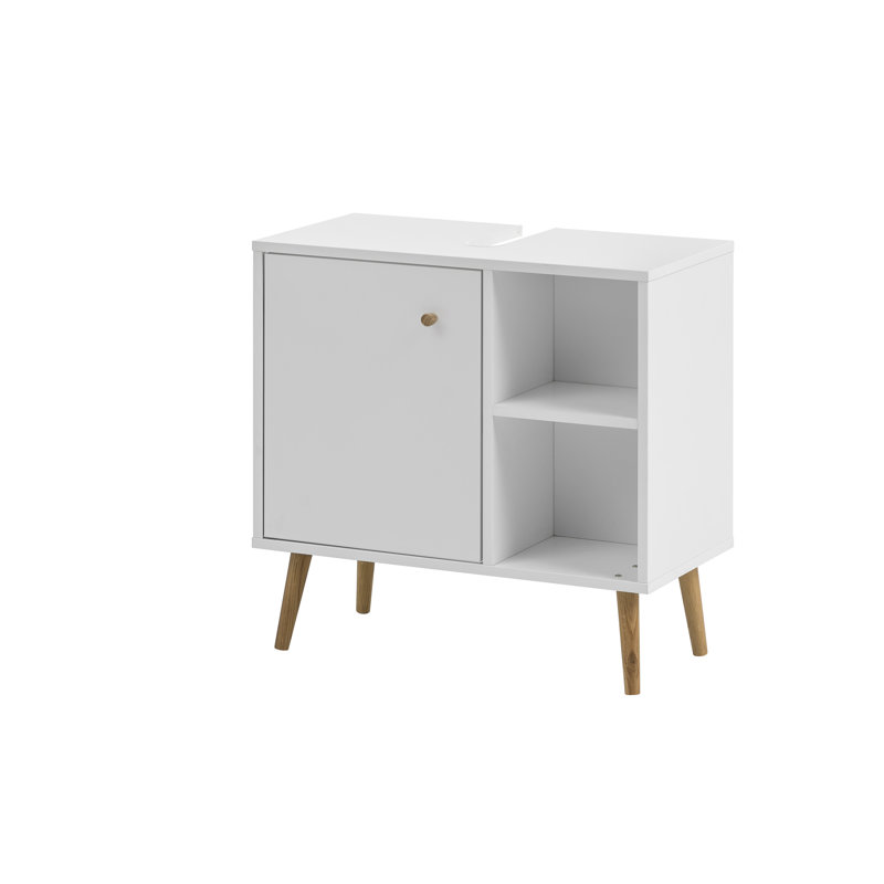 Jonte 65.3cm Single Bathroom Vanity Base Only, White