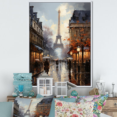 Eiffel Paris In 19 Century On Canvas Print