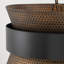 Lustre tambour 4 lumières en métal martelé