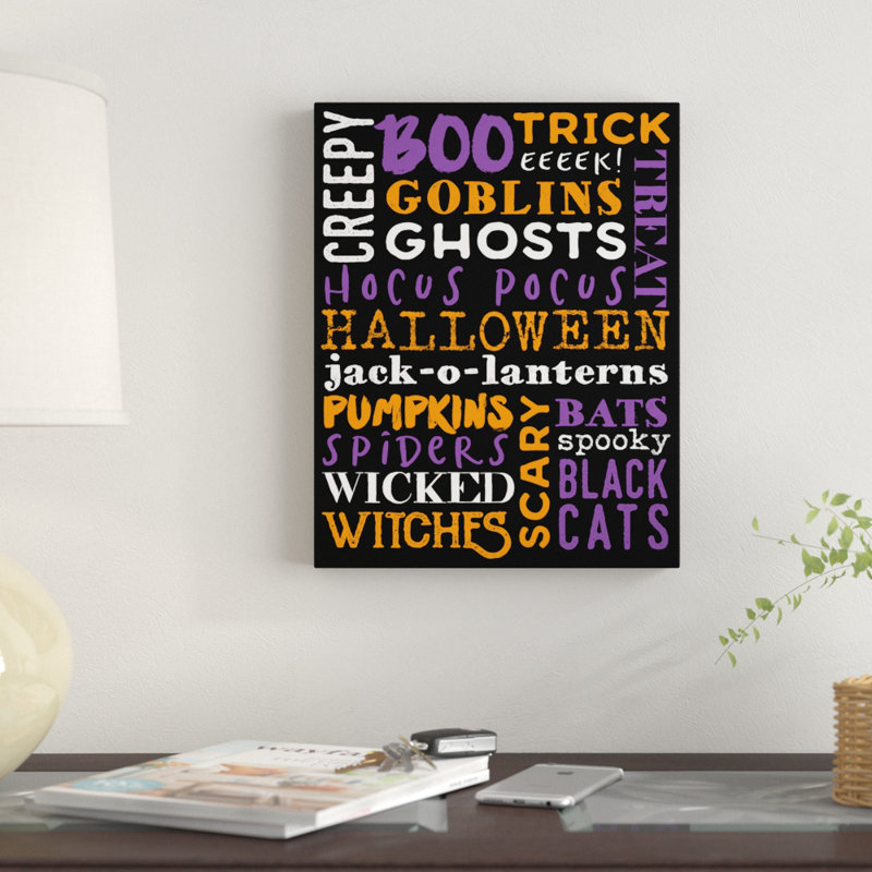 « halloween words », impression sur toile