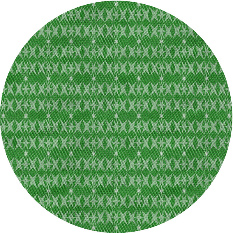 Vert Tapis décoratif, Rond 7 pi