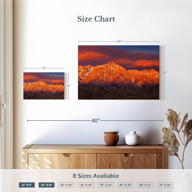 Alvord Mountain Whitney Sunrise, H 16 po x l 24 po