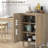 Sideboard Buffet Cabinet, Kitchen Cabinet Bar Cabinet With 2 Rattan Doors And Adjustable Shelves