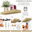 Tablettes murales flottantes Sorbus, fixées au mur pour la décoration intérieure, étagère murale en bois aggloméré l 16,25 po x P 5,5 po (ensemble de 5) - érable-116806952