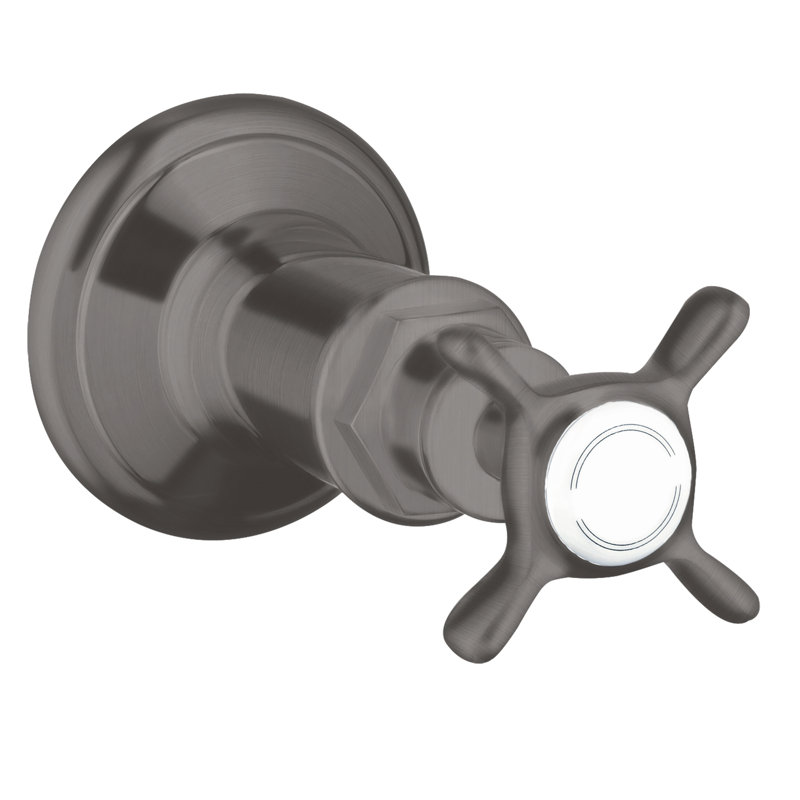 AXOR Montreux Volume Control Trim With Cross Handle Valve Trim Only, Brushed Black Chrome