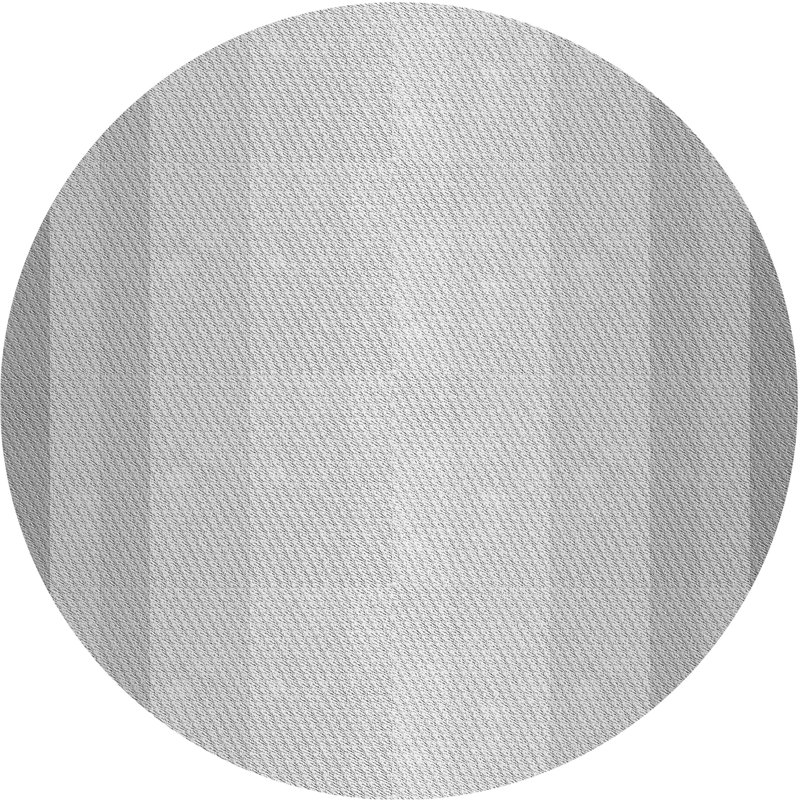 Tapis gris tissé à la machine, Rond 5 pi