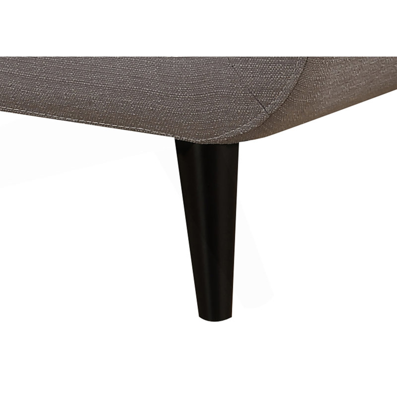 Modern Polyester Blend Fabric Accent Chair - Hardwood Frame With Quilted Detailing & Solid Wood Legs