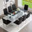 Modern Dining Table Set With Tufted PU Leather Chairs, Elegant Kitchen Table For Family Meals-758004184-757151078