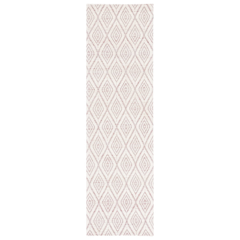 Karaline Hand Woven Wool And Cotton With Latex Geometric Rug, Runner 2'3" x 8'