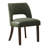 VKNOW Faux Leather Upholstered Dining Chairs Set of 6, High-Density Foam Cushion, Walnut Rubber Wood Legs for Dining Room, Bedroom, Green-589035969-588950991