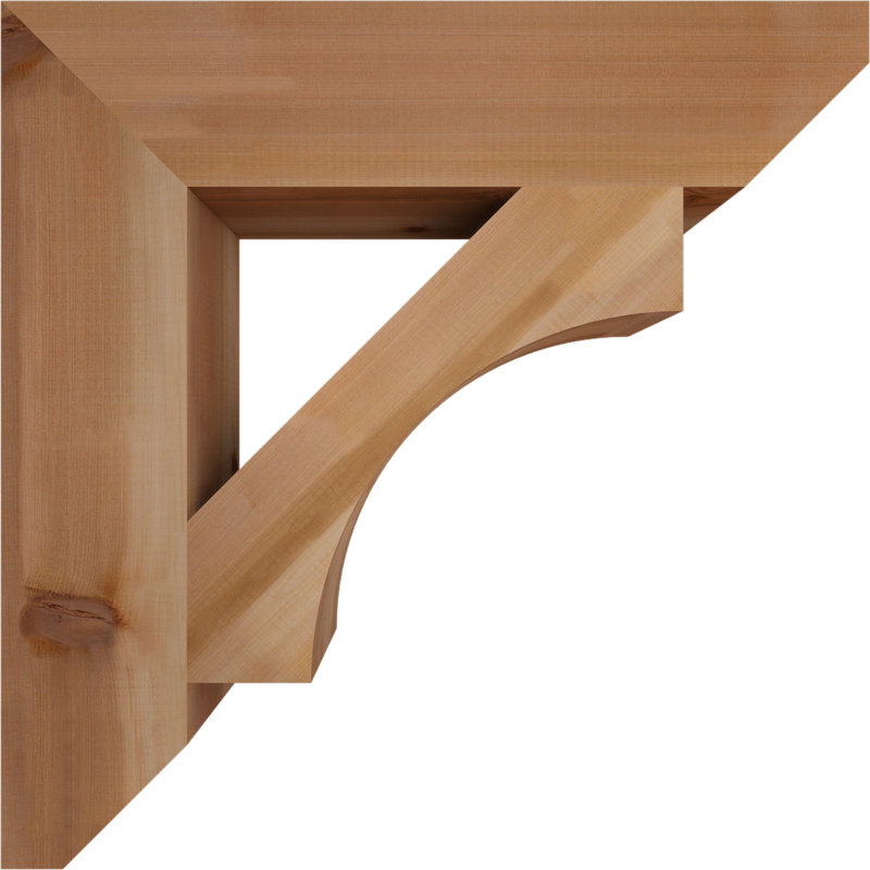 Support en bois Westlake, Cèdre rouge, 28" H x 5.5" W x 28" D