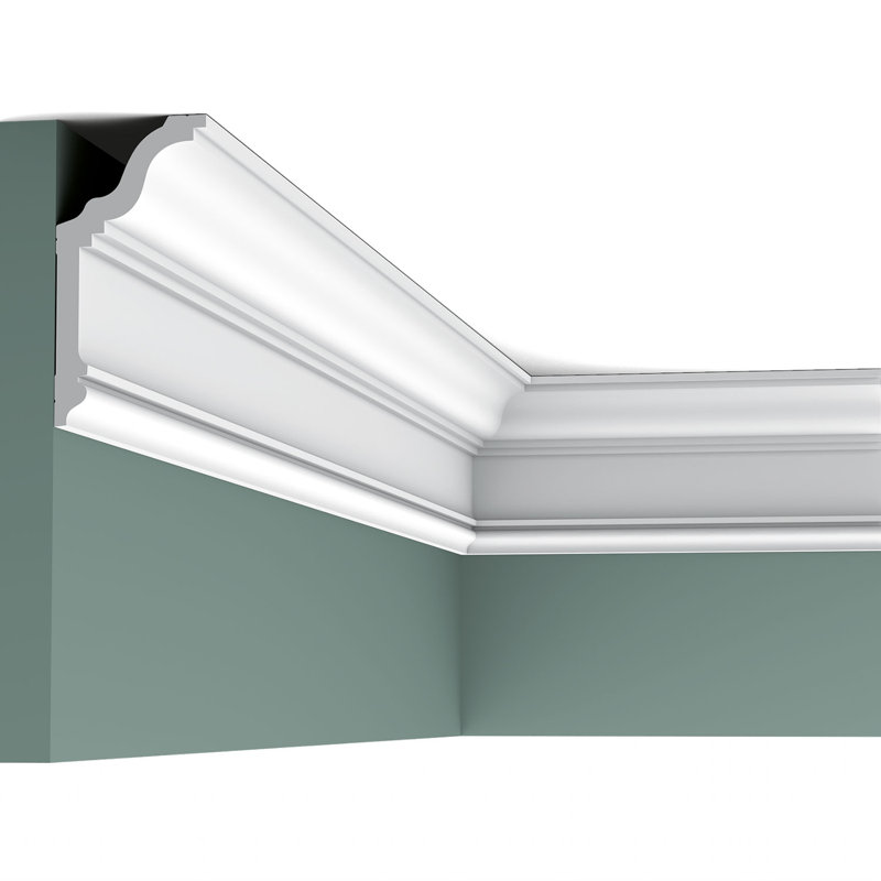 Primed White Polystyrene Crown Moulding 78-inch Length