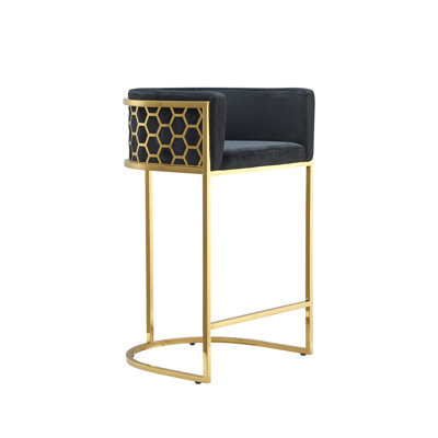 Mells Upholstered Counter Stool with Metal Frame