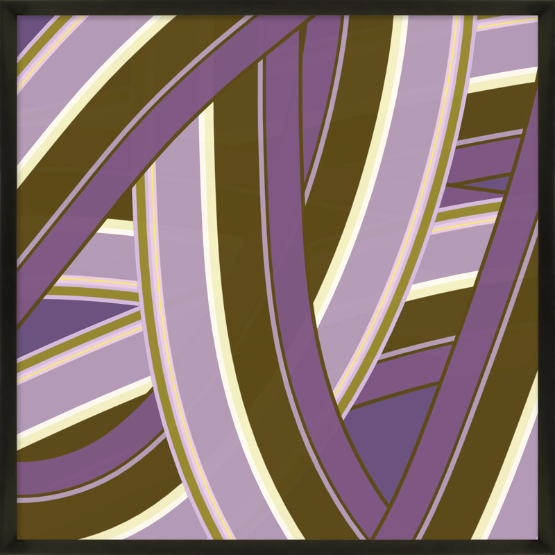 Lavender Twist Print by Jacques Pilon, Black Wood, 30" H x 30" W x 1.25" D