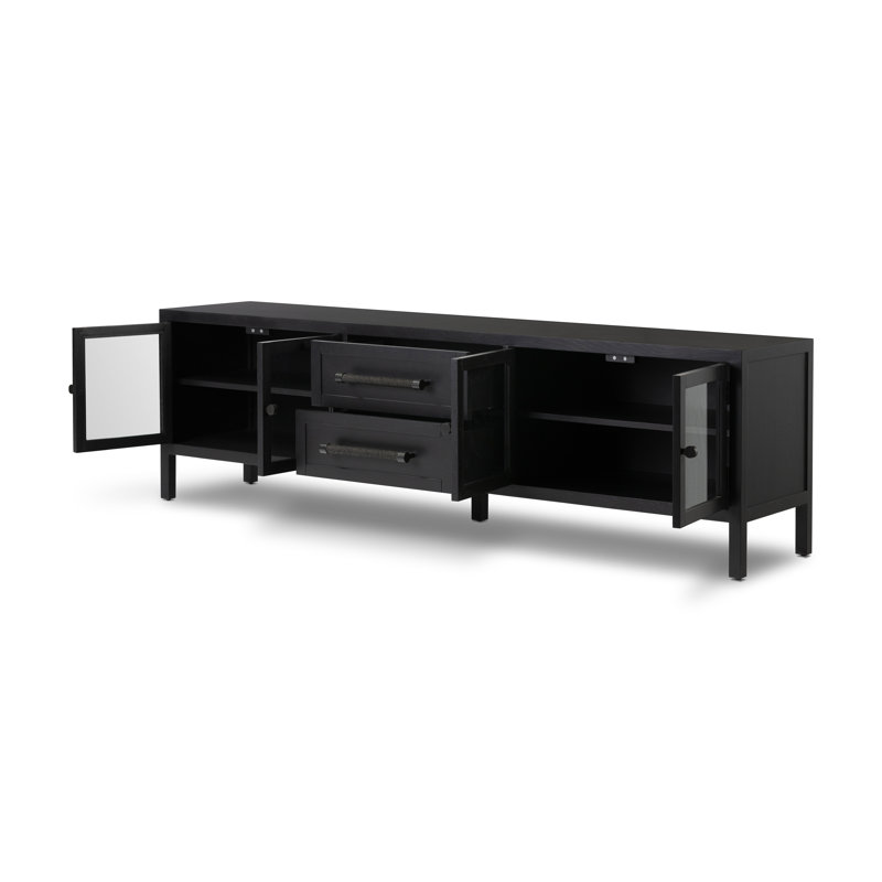 Laker Media Console Table, Black