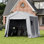 10 pi. L 10 pi. Auvent de garage portatif en acier galvanisé D Carport
