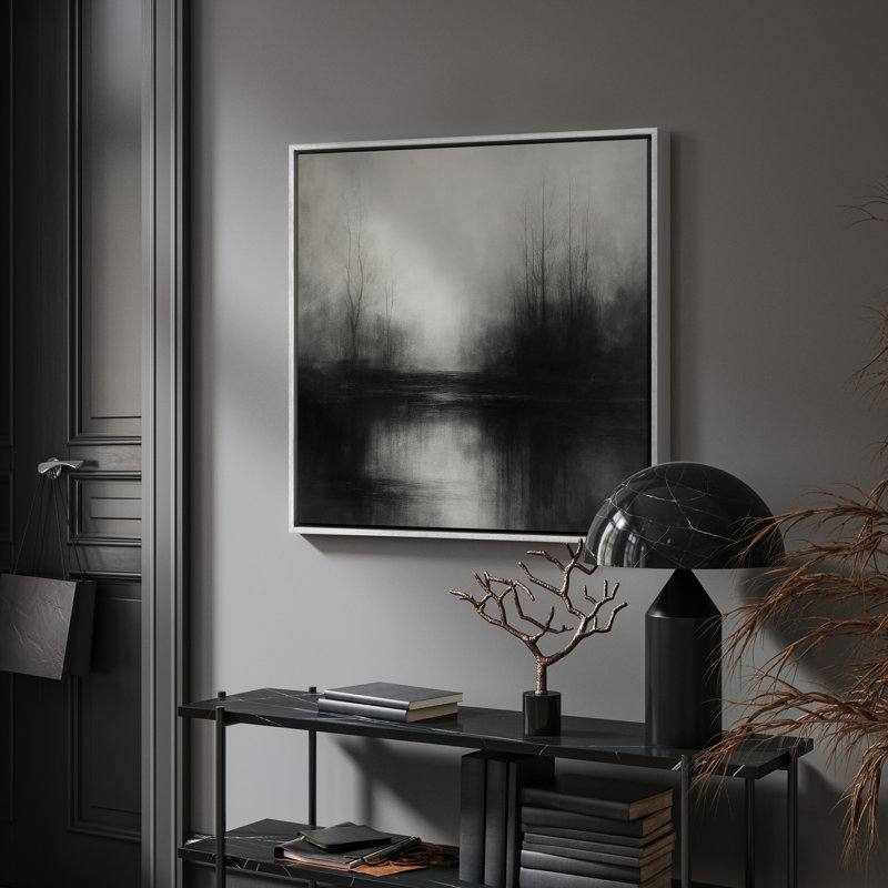 Art mural encadré abstrait rétro antique classique pour chambre à coucher, H 16 po x l 16 po, Blanc