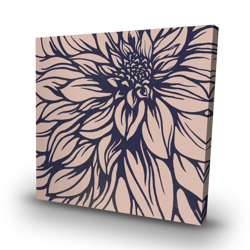 Dahlia flower - 32"x32" art on canvas
