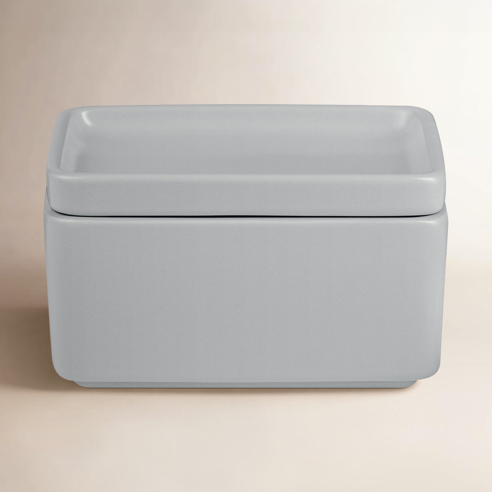 PILAR Stoneware Butter Dish Or Condiment/snack Server, Gray