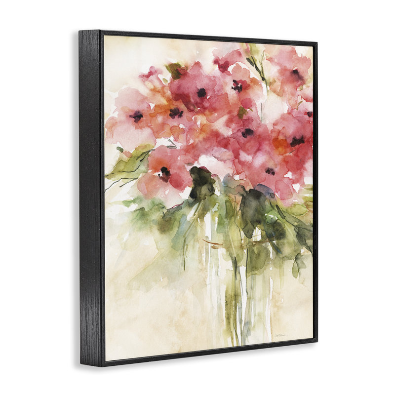 Giclée encadrée de style aquarelle, conception par Carol Robinson, H 14 po x l 11 po, Giclée encadrée noir minuit