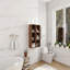 Combinaison de tablettes de rangement murales de 24 pouces, convenant à une petite salle de bain, bureau, salle de rangement, ébène brun (emballage Kd) -12 * 2-915707793