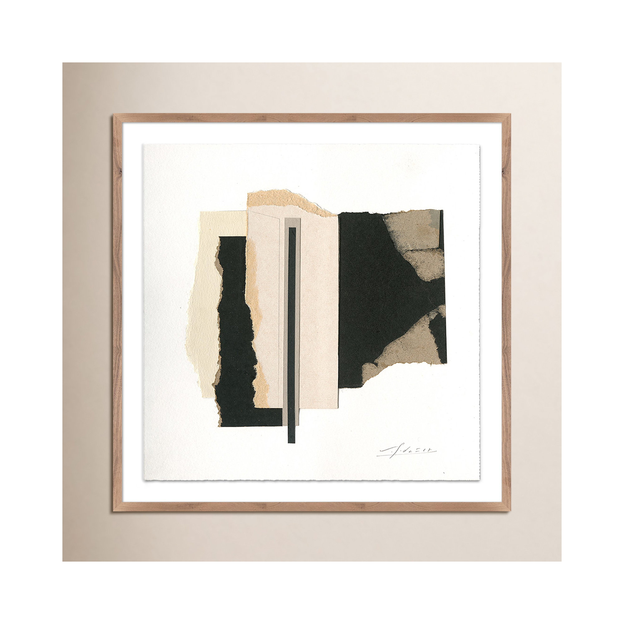 No. 6 by Valeria Sidanez, Rustic Walnut Framed, 24" H x 24" W