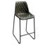 Chaise de bar 27 po à hauteur de comptoir en cuir et fer vert et noir-114903344