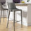 Bohy Upholstered Counter Stool with Metal Frame
