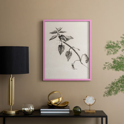 Reproduction florale vintage avec encadrement CECXLVI - bois massif