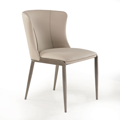 Modern, Armless Dining Chairs , Upholstere , Beige