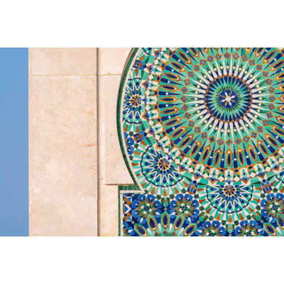 Afrique, Maroc, Casablanca, gros plan, carrelage, mosquée, extérieur, crédit: Bill Young / Jaynes Gallery, reproduction d'art par Jaynes Gallery (36 X