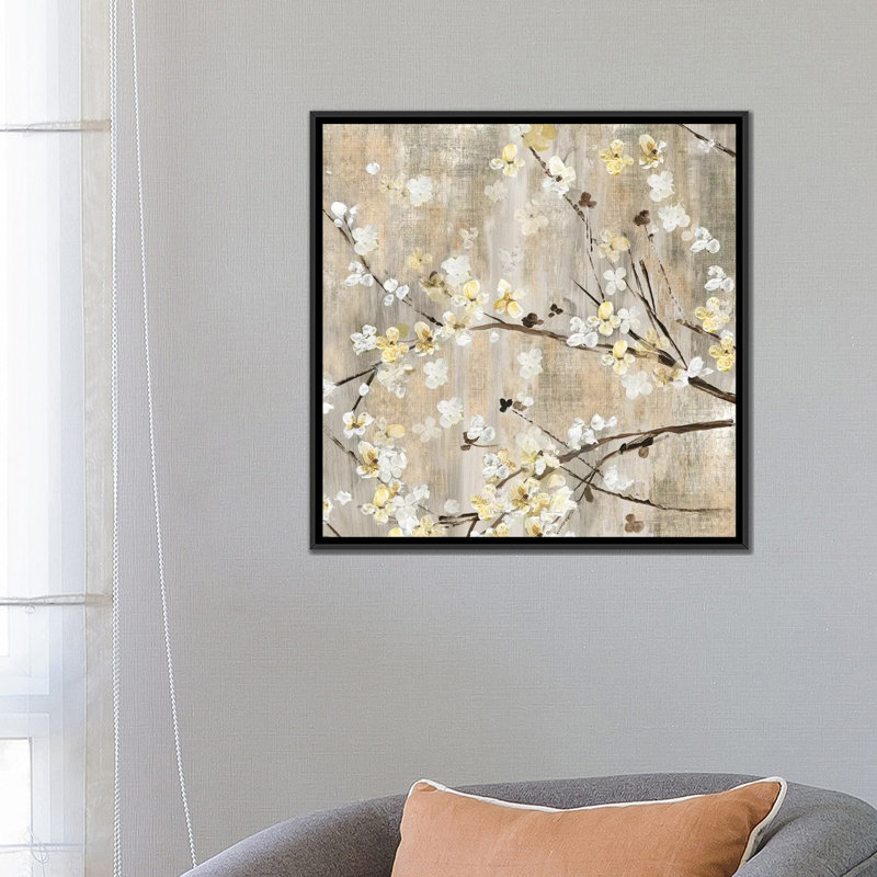 «Pearls», reproduction sur toile, H 26 po x l 26 po x P 1,5 po, Toile avec cadre noir, Pas de tapis