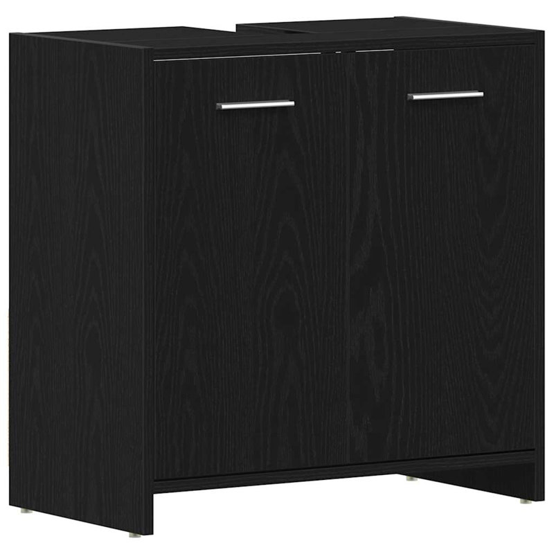 Avrumy Bathroom Cabinet, Black Oak