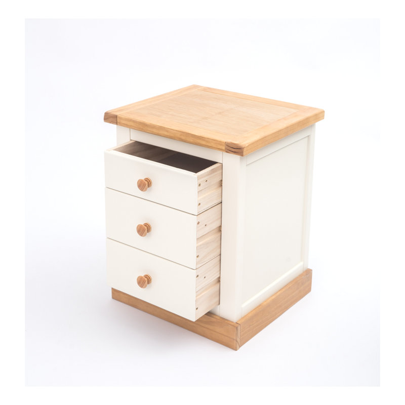 Christie 45 cm W Bedside Table, White