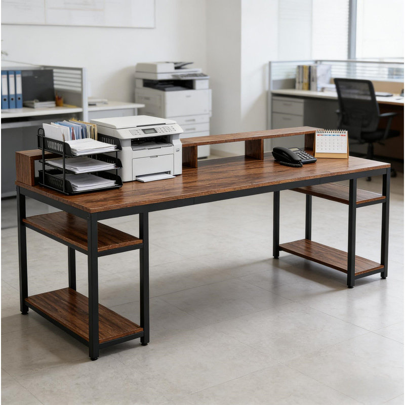 Bureau d'ordinateur pour deux personnes, bureau, bureau d'écriture