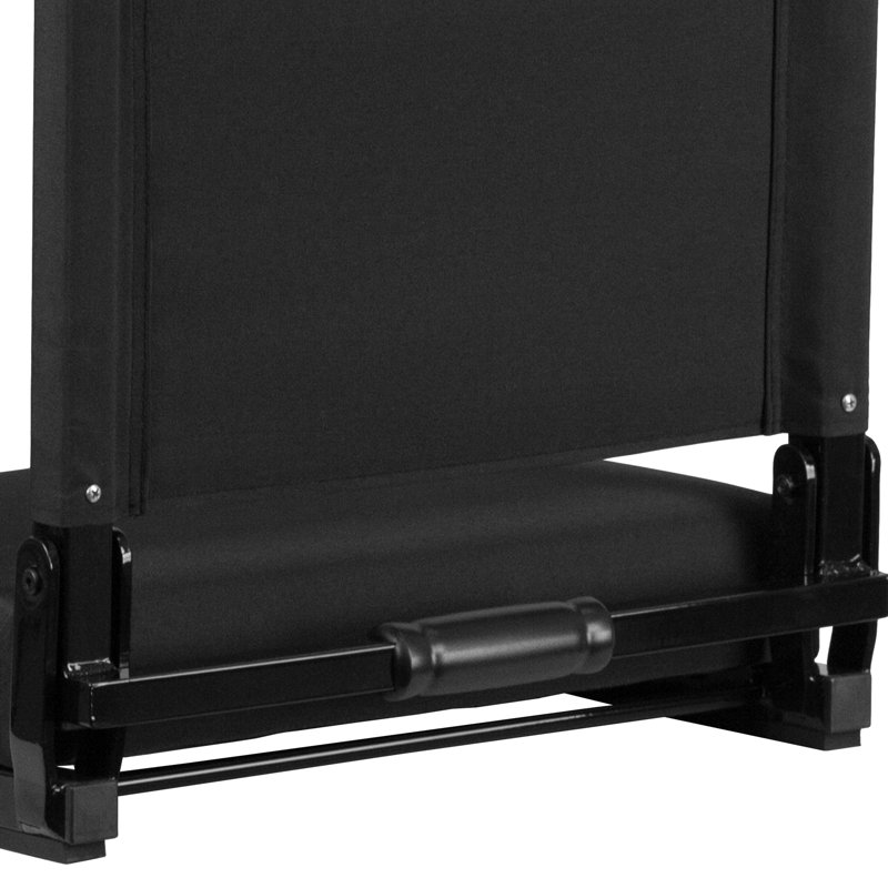 Fender Padded Stadium Chair with Handle and Bleacher Hook, Black