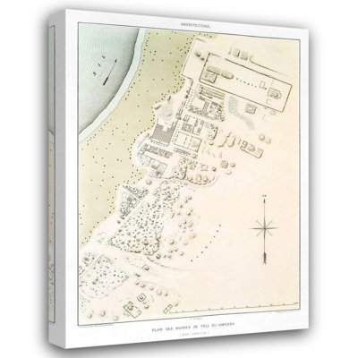 «d Avennes, Émile Prisse», art sur toile: Plan des ruines de Tell el Amarna, 1878