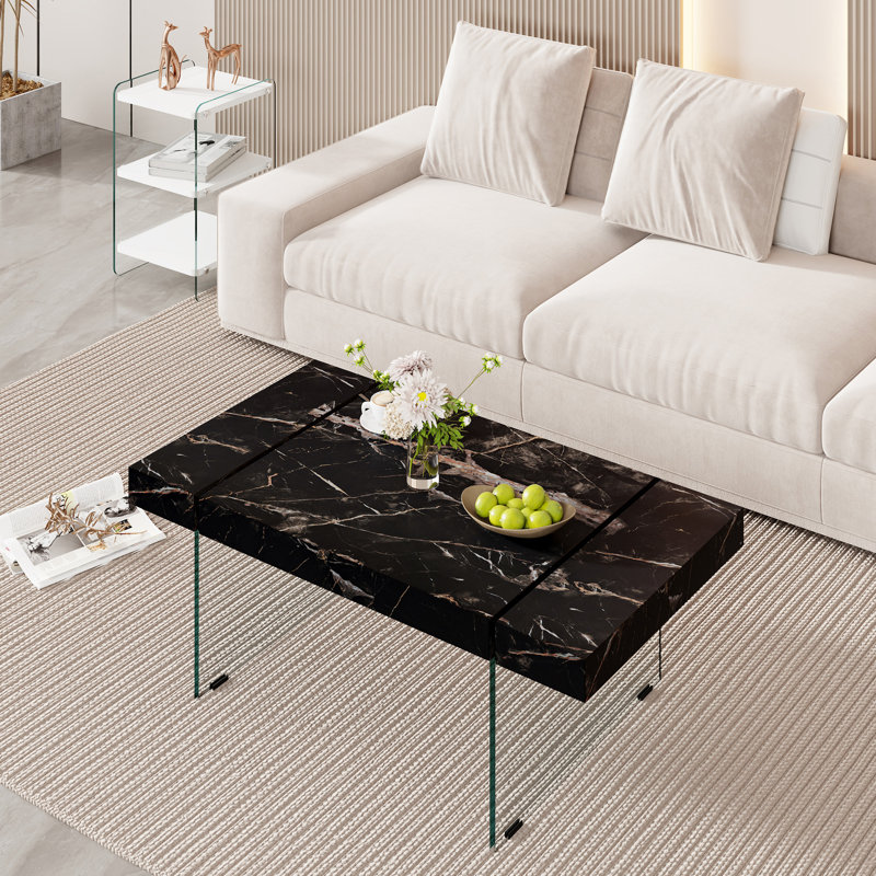 Ensemble de table de thé en verre Diy, Noir