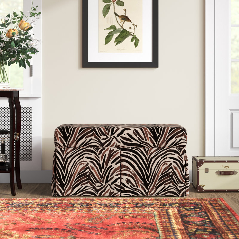Banc de rangement Chaplin, Zébré chocolat délavé