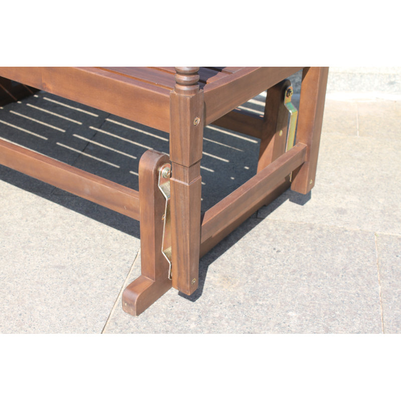 Banc coulissant en bois massif Borrero