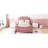 Classic Stripe Headboard Twin Daybed In Alluring Pink - Frame, Bedroom With Mesmerizing Frame Construction-1973776170