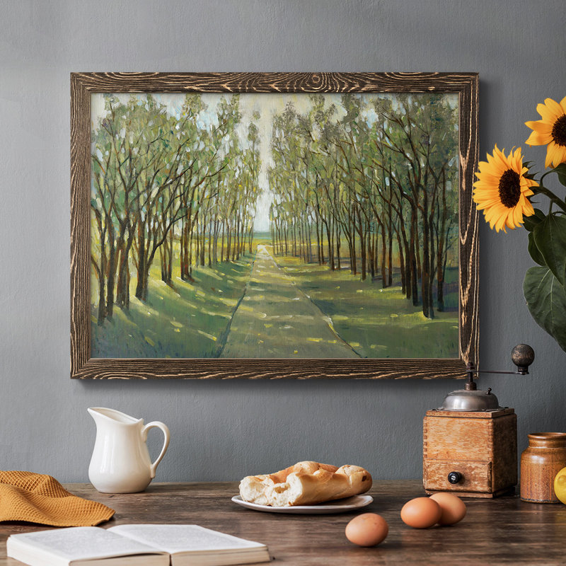 "Forest Path", peinture sur toile encadrée, Noyer, H 18 po x l 26 po x P 1,5 po