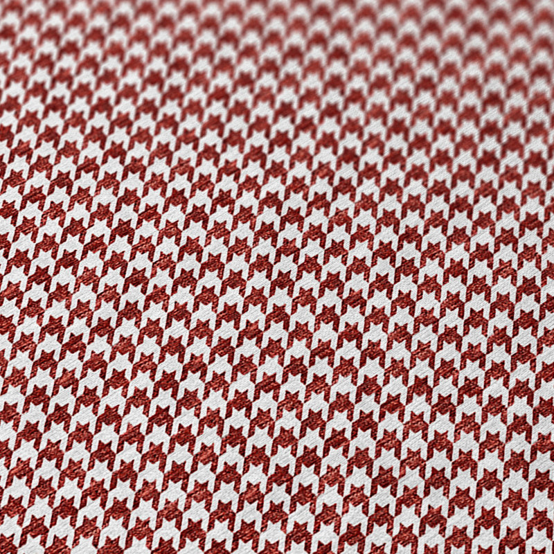 Loreen Washable Houndstooth Indoor / Outdoor Rug, Round 8'